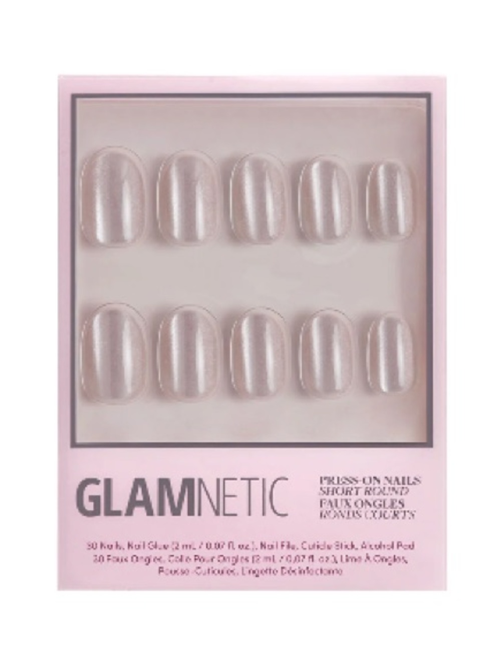 New Glamnetic “Pure Intentions” Short Round Press-On Nails